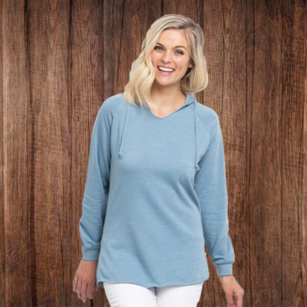 EZ390 Ladies' Beach Fleece Pullover Hood Thumbnail